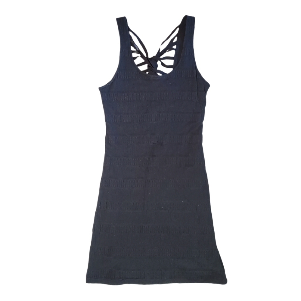 Free People Women’s Black Lace Lined Bodycon Mini Dress Back Detail XS